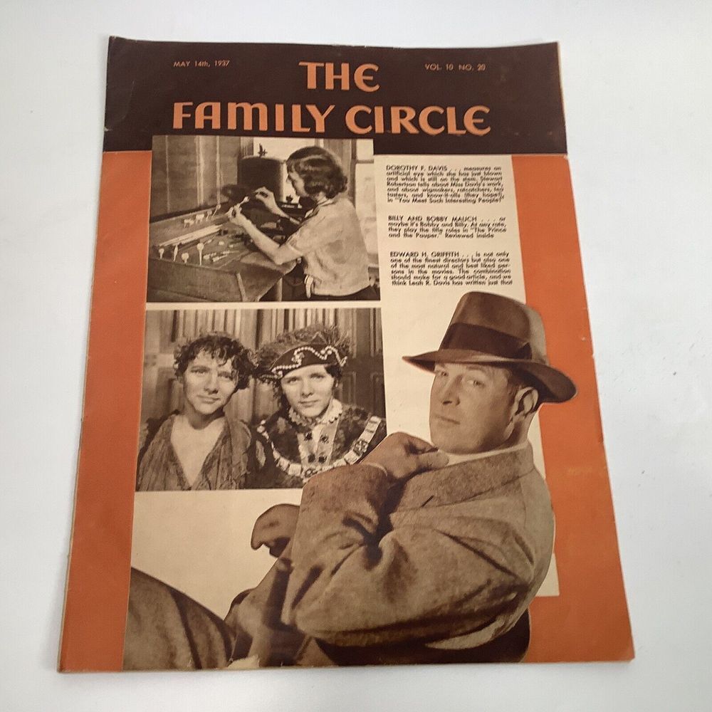 The Family Circle Magazine May 14th 1937 Edward H Griffith  Ephemera‎ Vintage